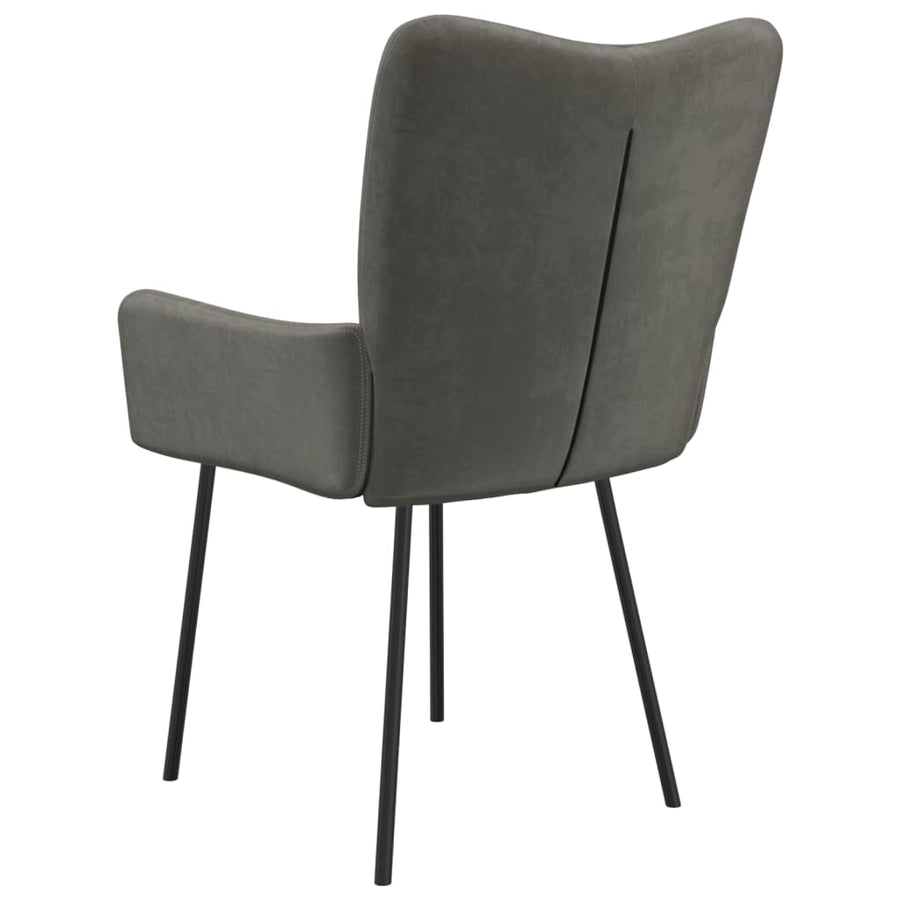 Eetkamerstoelen Fluweel Donkergrijs