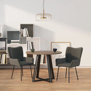 Eetkamerstoelen 2 st fluweel donkergrijs 55x57x81,5 cm
