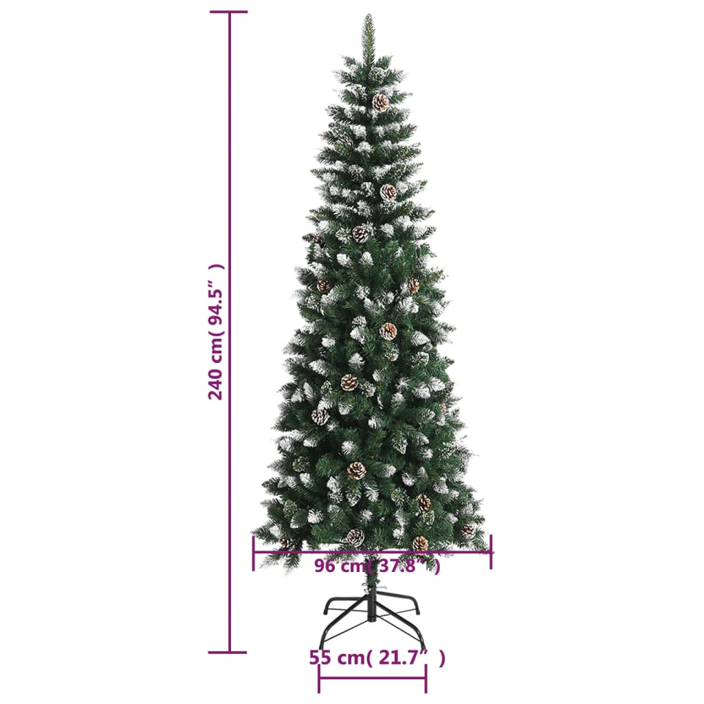Kunstkerstboom Met Standaard 240 Cm Pvc Groen 240 x 96 cm
