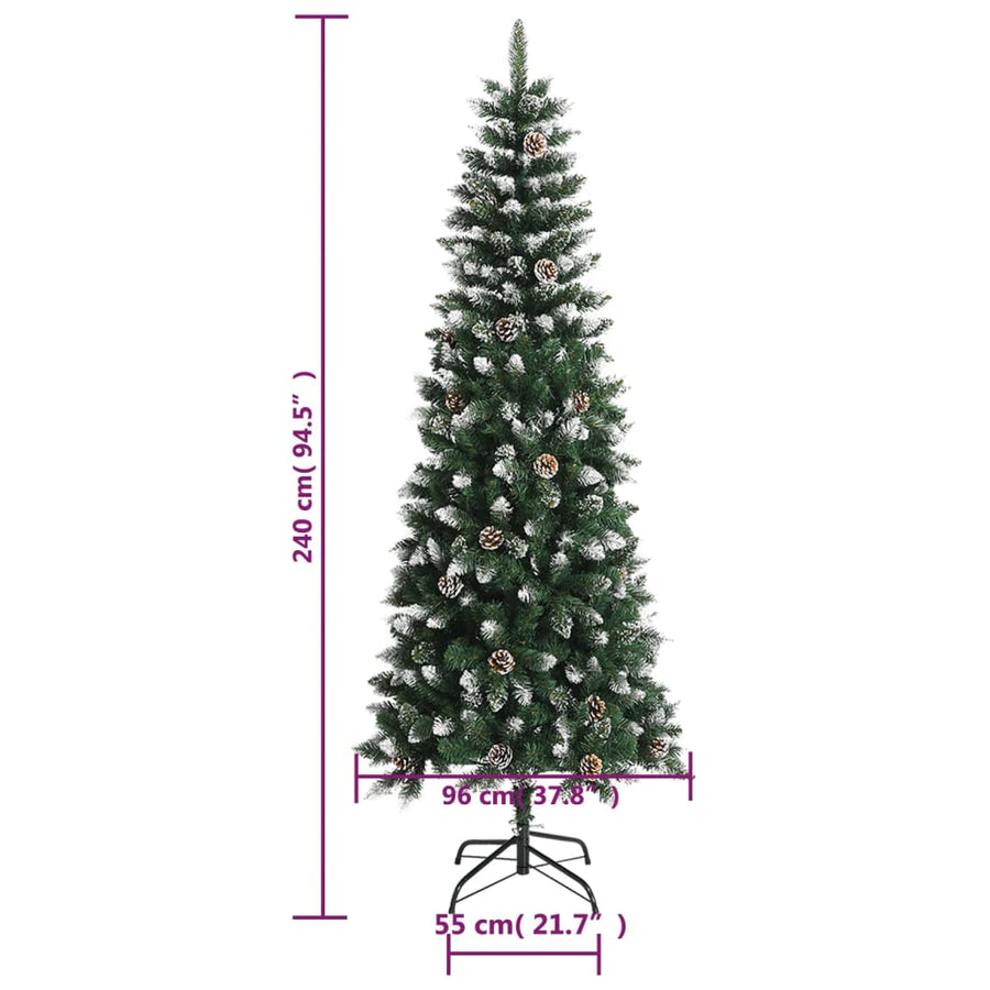 Kunstkerstboom Met Standaard 240 Cm Pvc Groen 240 x 96 cm