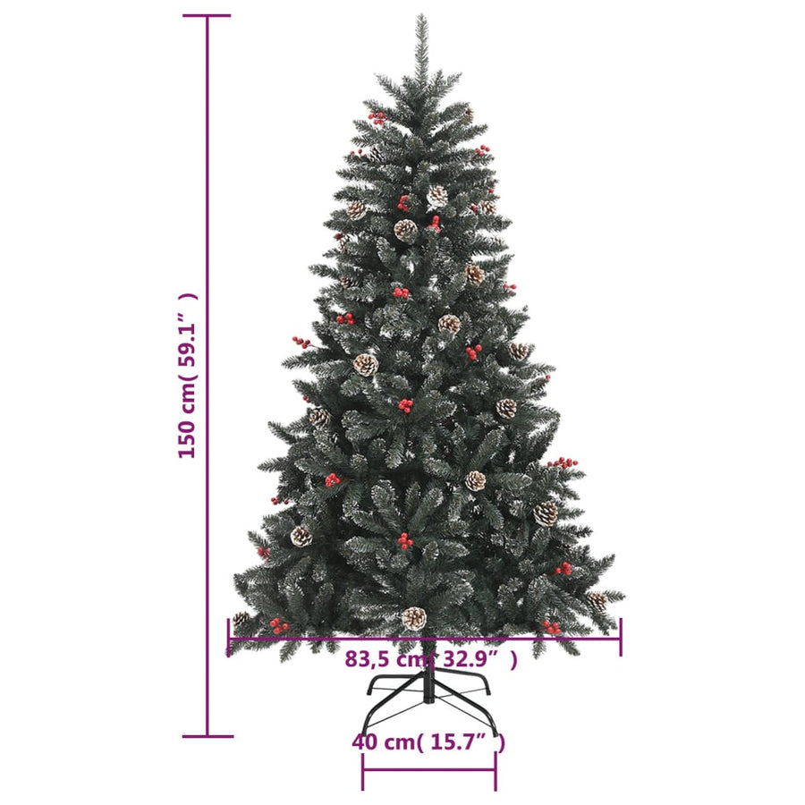 Kunstkerstboom Met Standaard 50 Cm Pvc Groen 150 x 83.5 cm