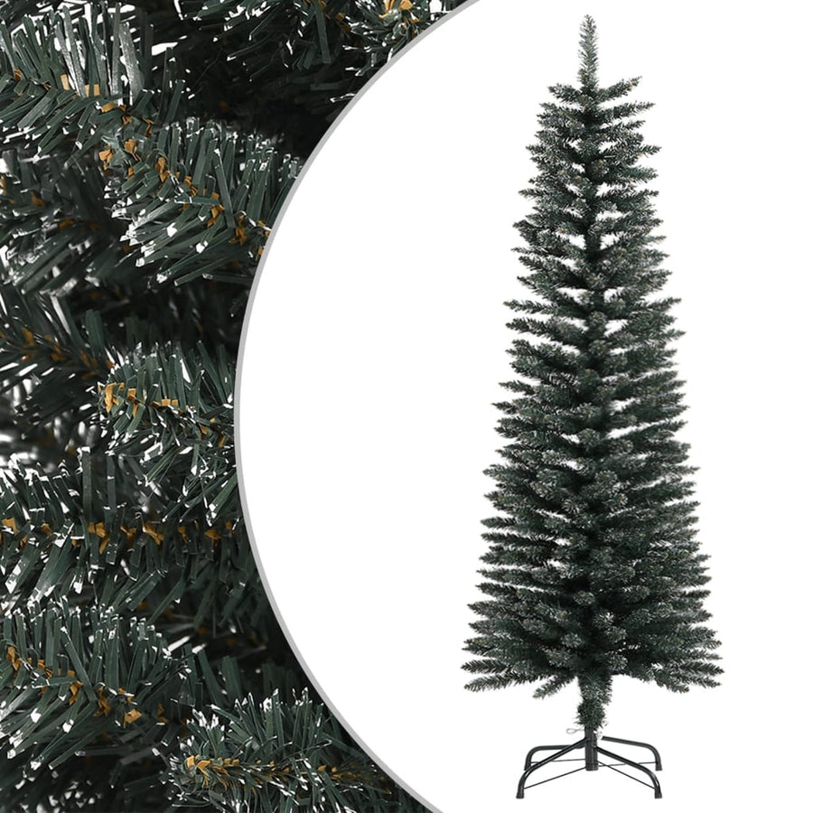 Kunstkerstboom Met Standaard Smal Pvc Groen 1 120 cm
