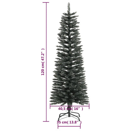 Kunstkerstboom Met Standaard Smal Pvc Groen 1 120 cm