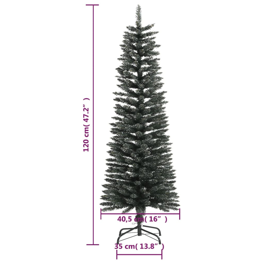 Kunstkerstboom Met Standaard Smal Pvc Groen 1 120 cm