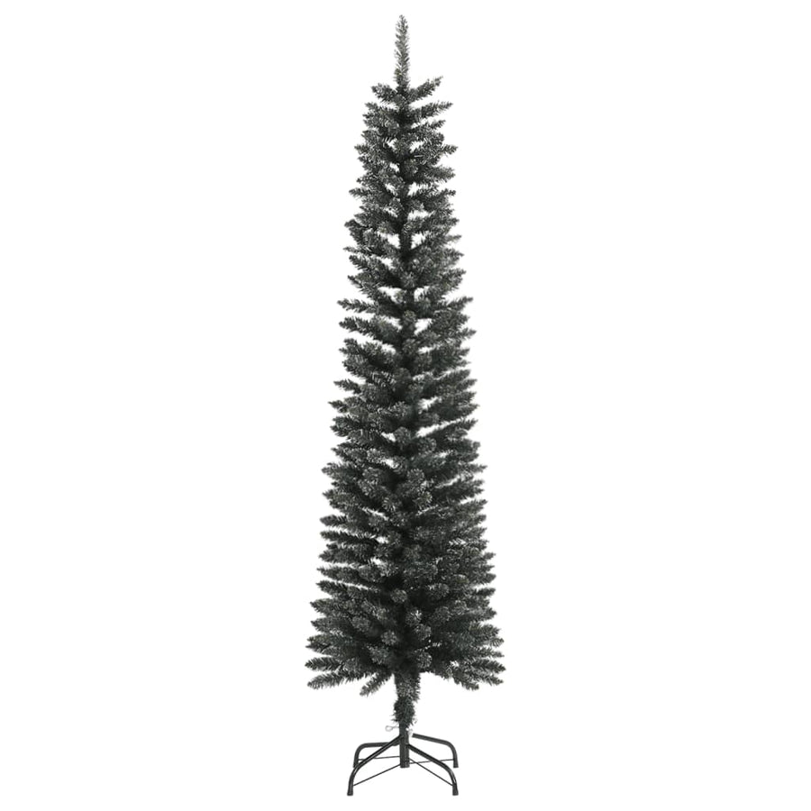 Kunstkerstboom Met Standaard Smal 80 Cm Pvc Groen 180 x 50.5 cm