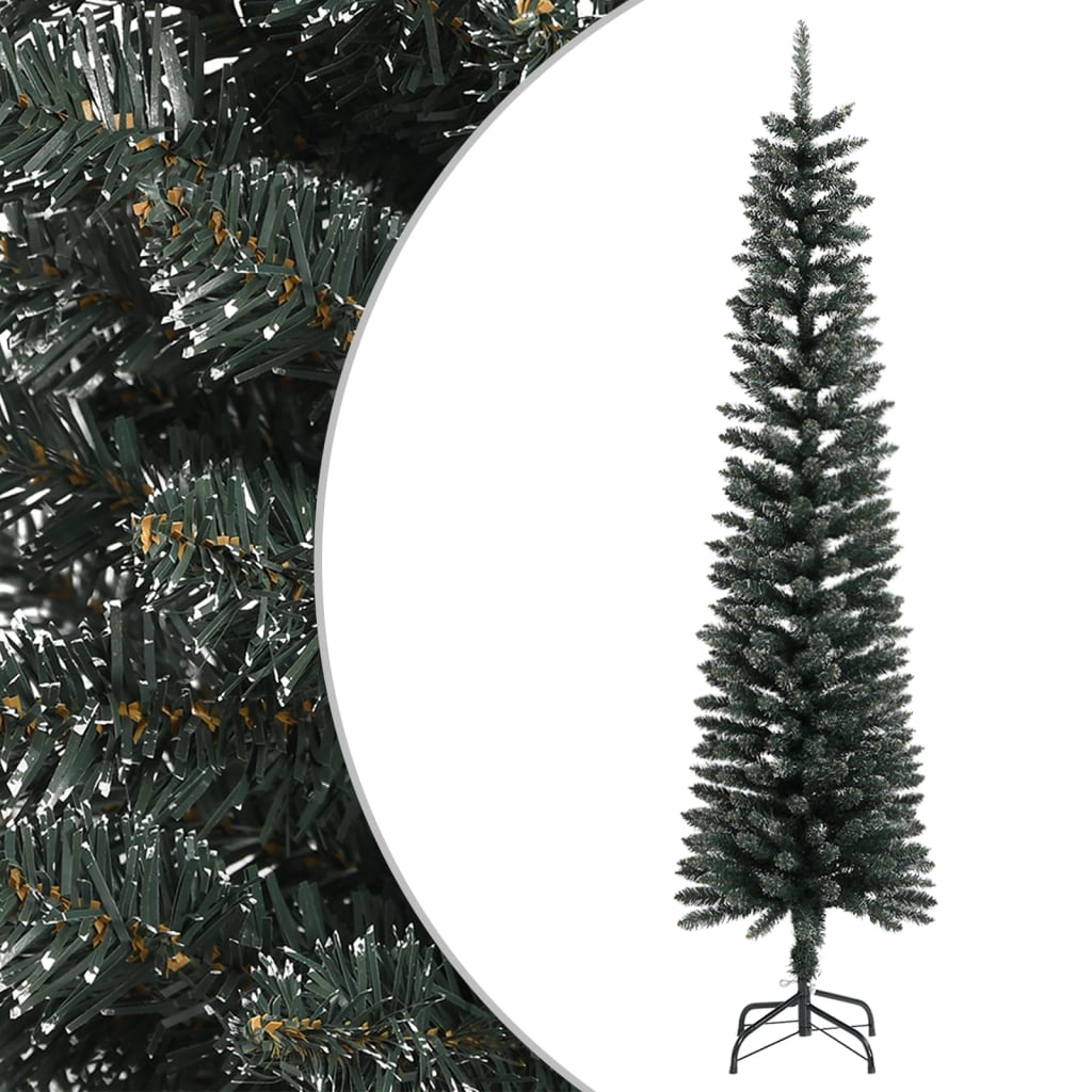 Kunstkerstboom Met Standaard Smal Pvc Groen 1 210 cm