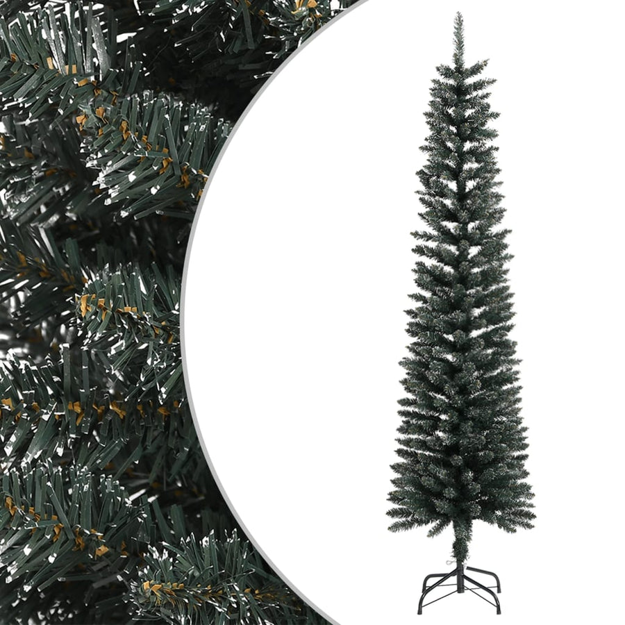 Kunstkerstboom Met Standaard Smal Pvc Groen 1 210 cm