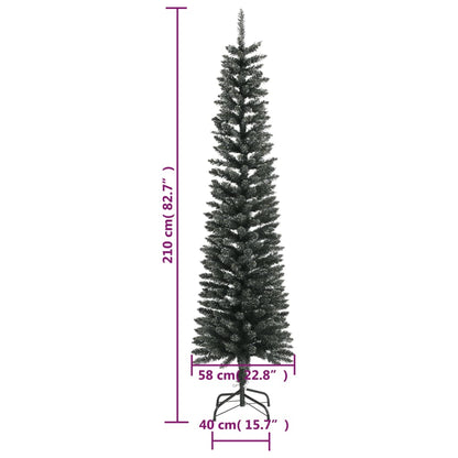 Kunstkerstboom Met Standaard Smal Pvc Groen 1 210 cm