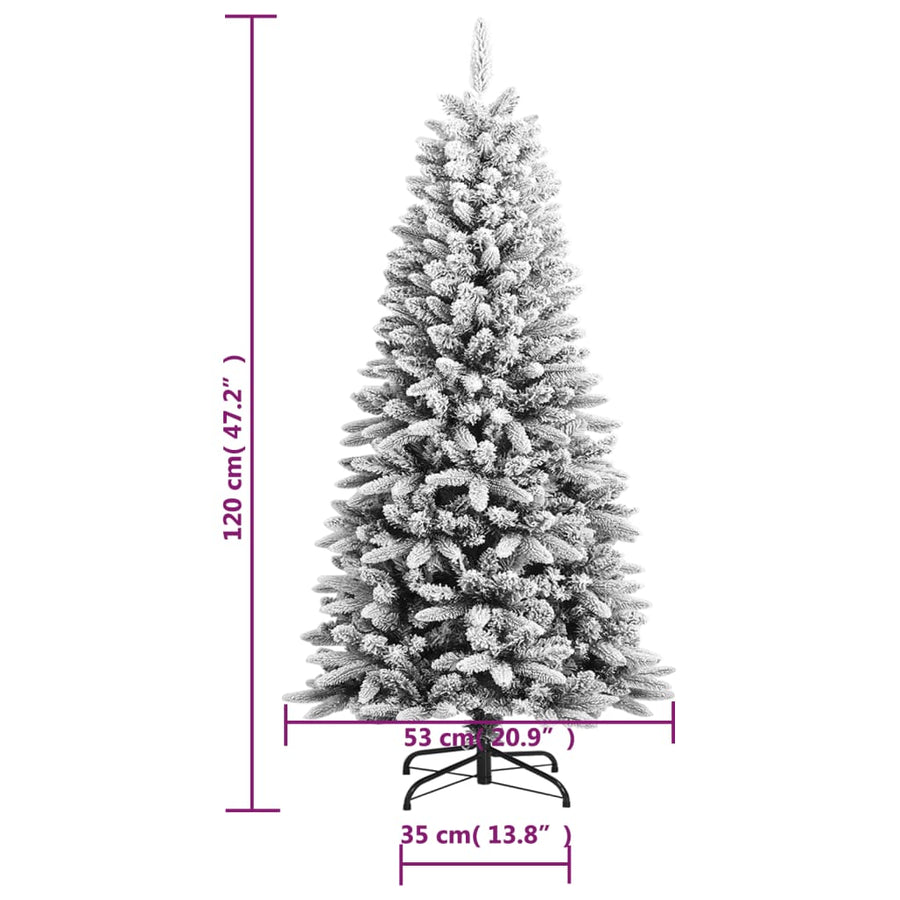 Kunstkerstboom Met Sneeuw 20 Cm Pvc En Pe 120 x 53 cm