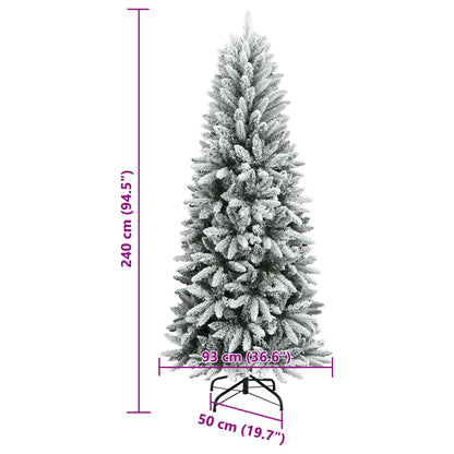 Kunstkerstboom Met Sneeuw 240 Cm Pvc En Pe 1 240 x 93 cm