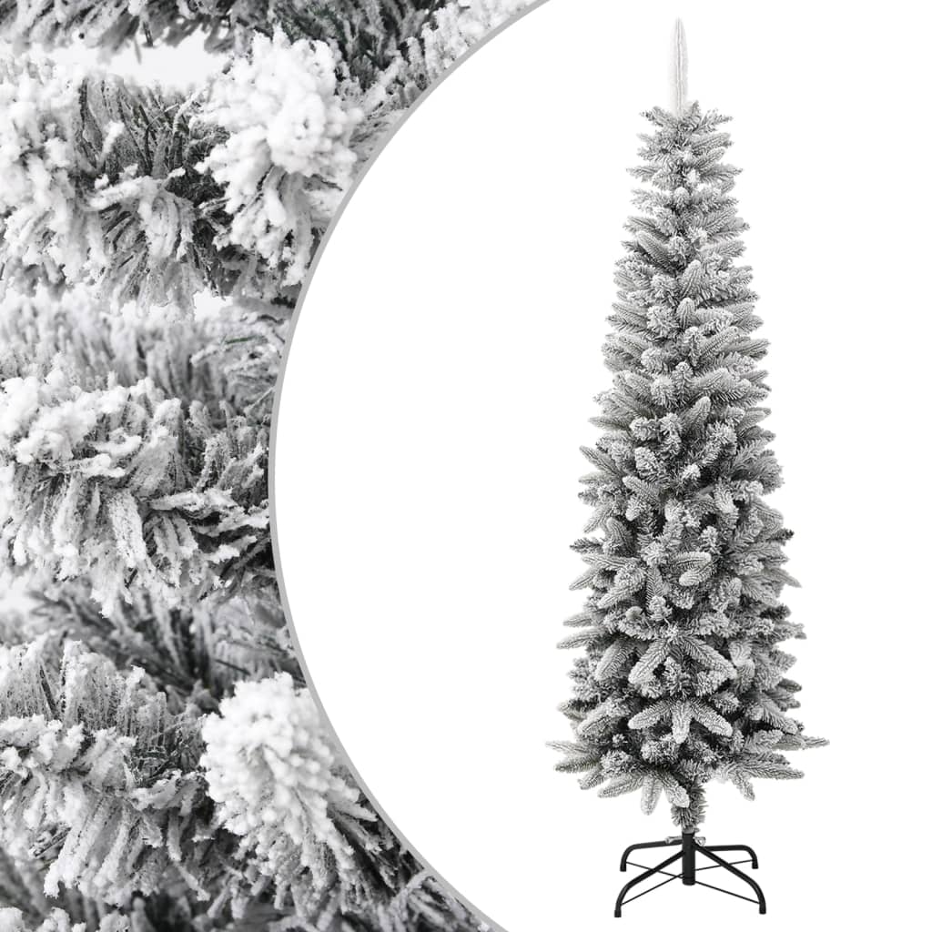 Kunstkerstboom Met Sneeuw Smal 180 Cm Pvc En Pe 180 x 55 cm