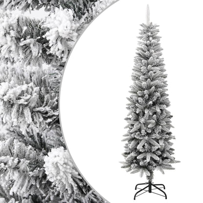 Kunstkerstboom Met Sneeuw Smal 180 Cm Pvc En Pe 180 x 55 cm