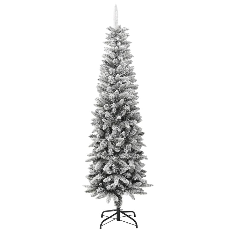 Kunstkerstboom Met Sneeuw Smal 180 Cm Pvc En Pe 180 x 55 cm