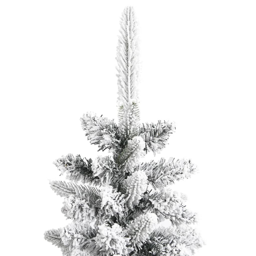 Kunstkerstboom Met Sneeuw Smal 180 Cm Pvc En Pe 180 x 55 cm