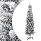 Kunstkerstboom Met Sneeuw Smal 240 Cm Pvc En Pe 240 x 63 cm