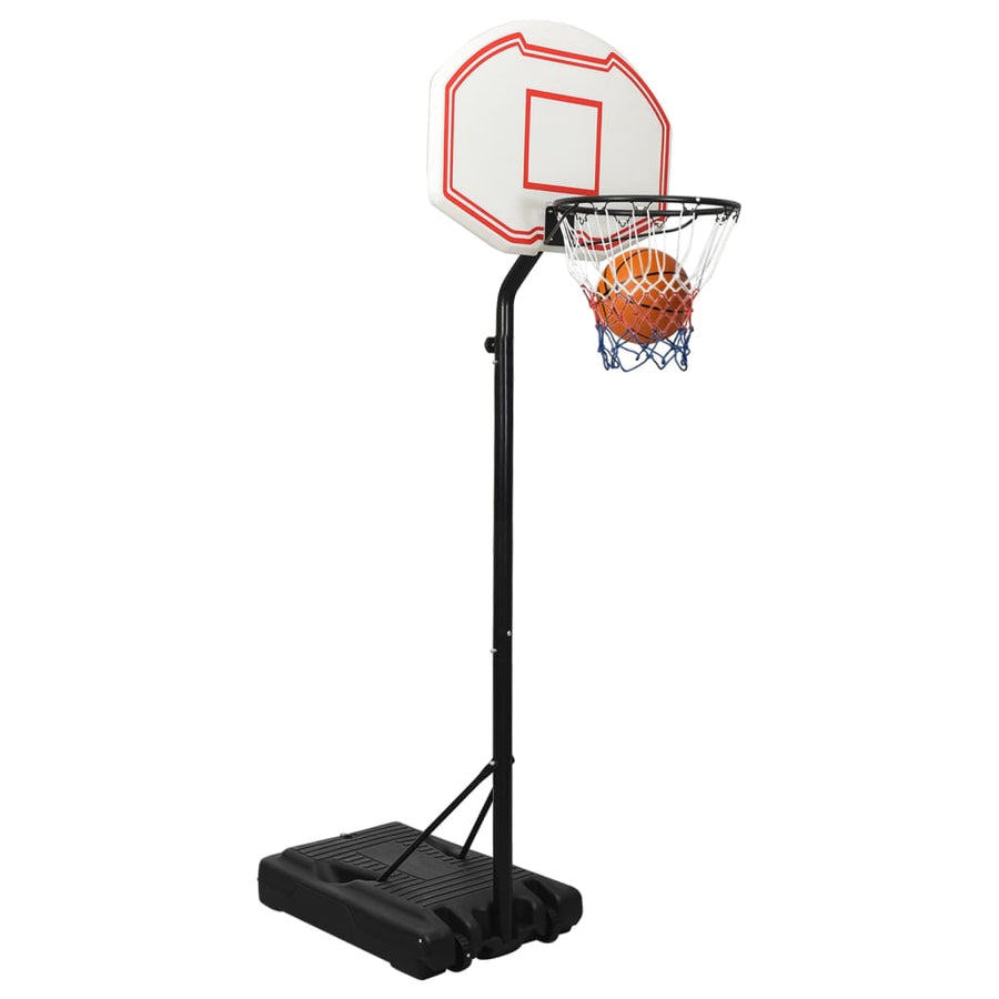 Basketbalstandaard 237-307 Cm Polyetheen Wit