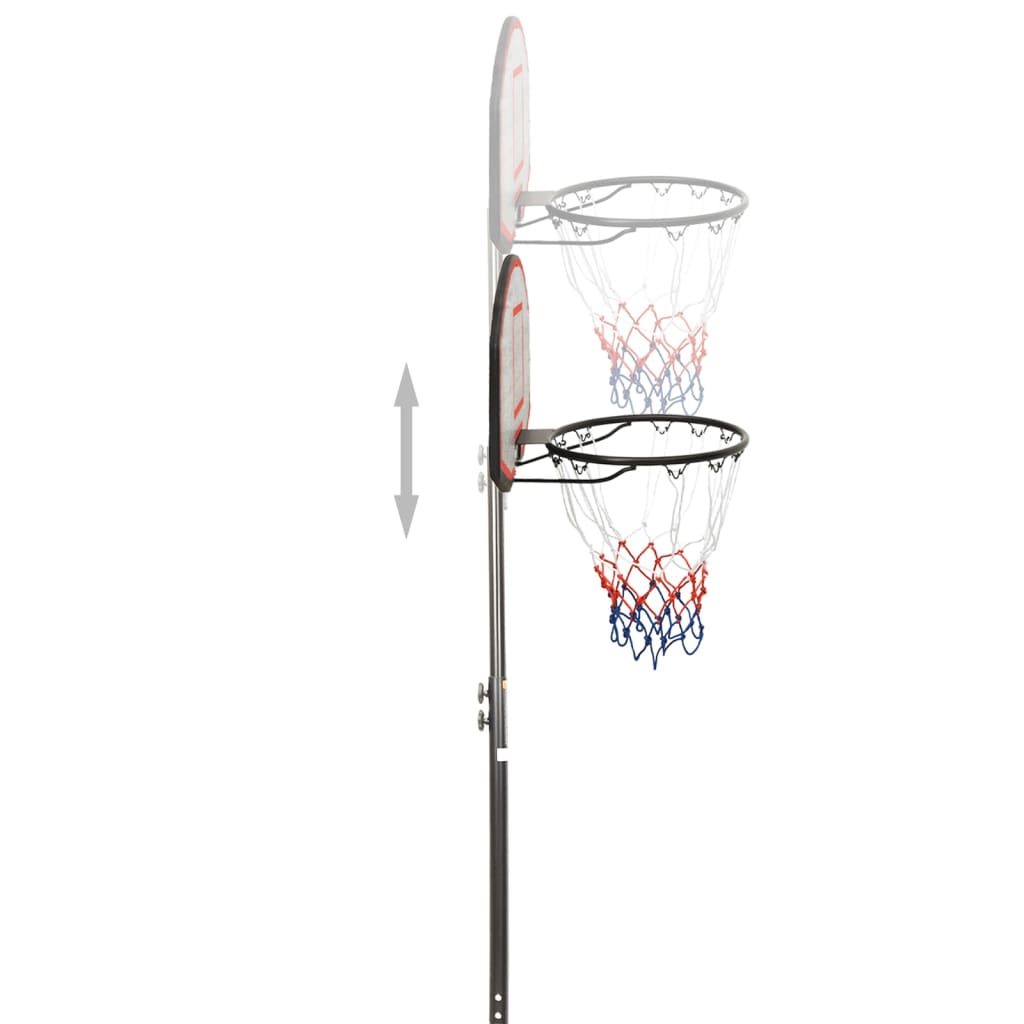 Basketbalstandaard 216-250 Cm Polyethyleen Zwart