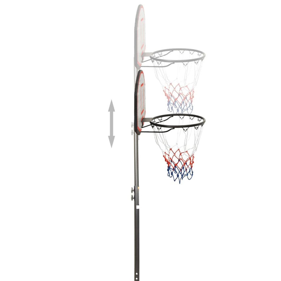 Basketbalstandaard 216-250 Cm Polyethyleen Zwart
