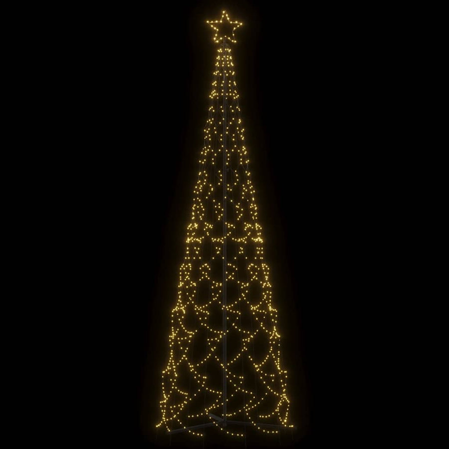 Kerstkegelboom warmwit 500 LED's 100x300 cm