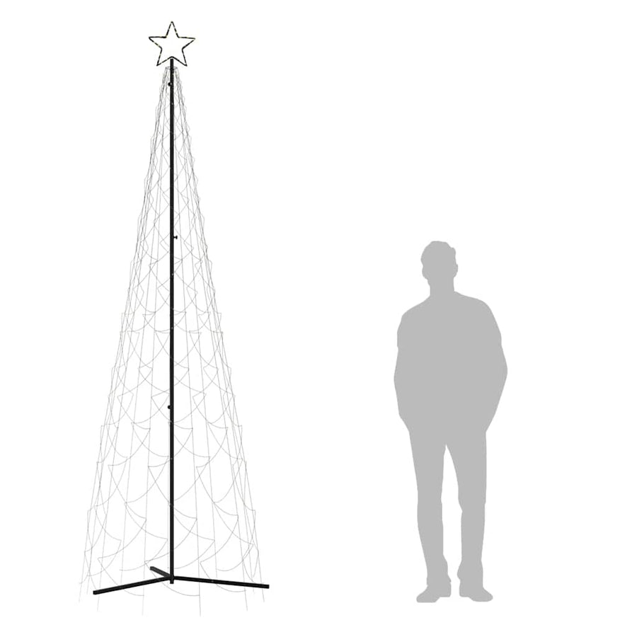 Kerstkegelboom warmwit 500 LED's 100x300 cm
