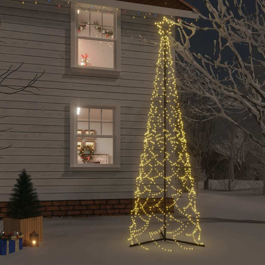 Kerstkegelboom warmwit 500 LED's 100x300 cm