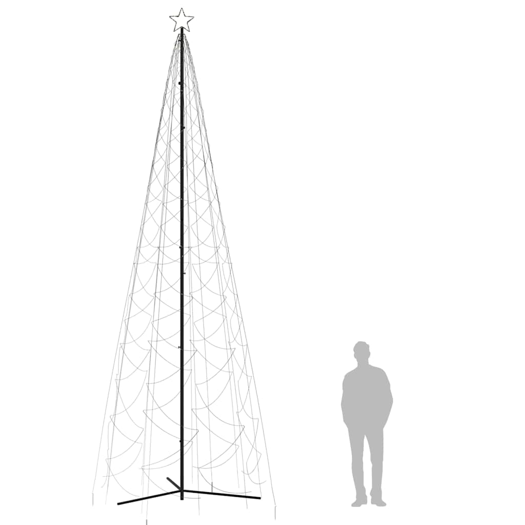 Kerstkegelboom warmwit 1400 LED's 160x500 cm
