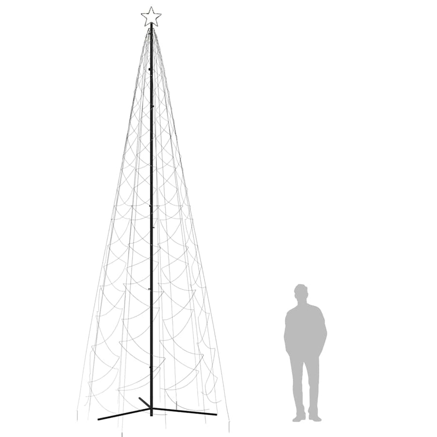 Kerstkegelboom warmwit 1400 LED's 160x500 cm