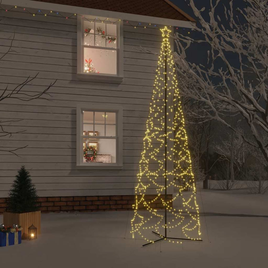 Kerstkegelboom warmwit 1400 LED's 160x500 cm