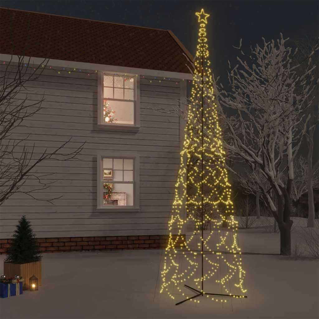 Kerstkegelboom warmwit 3000 LED's 230x800 cm