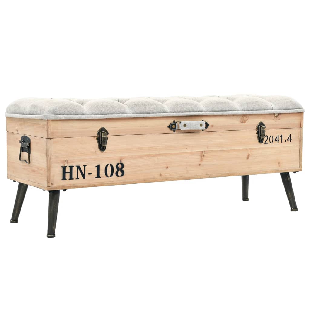 Opbergbank 110 cm Massief Hout Vuren