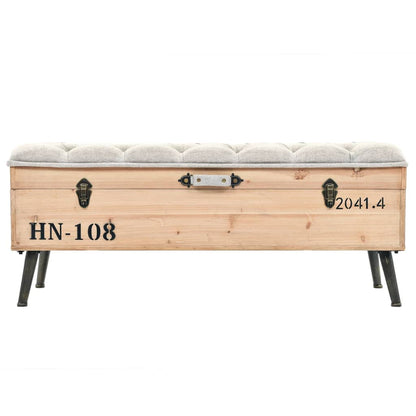 Opbergbank 110 cm Massief Hout Vuren