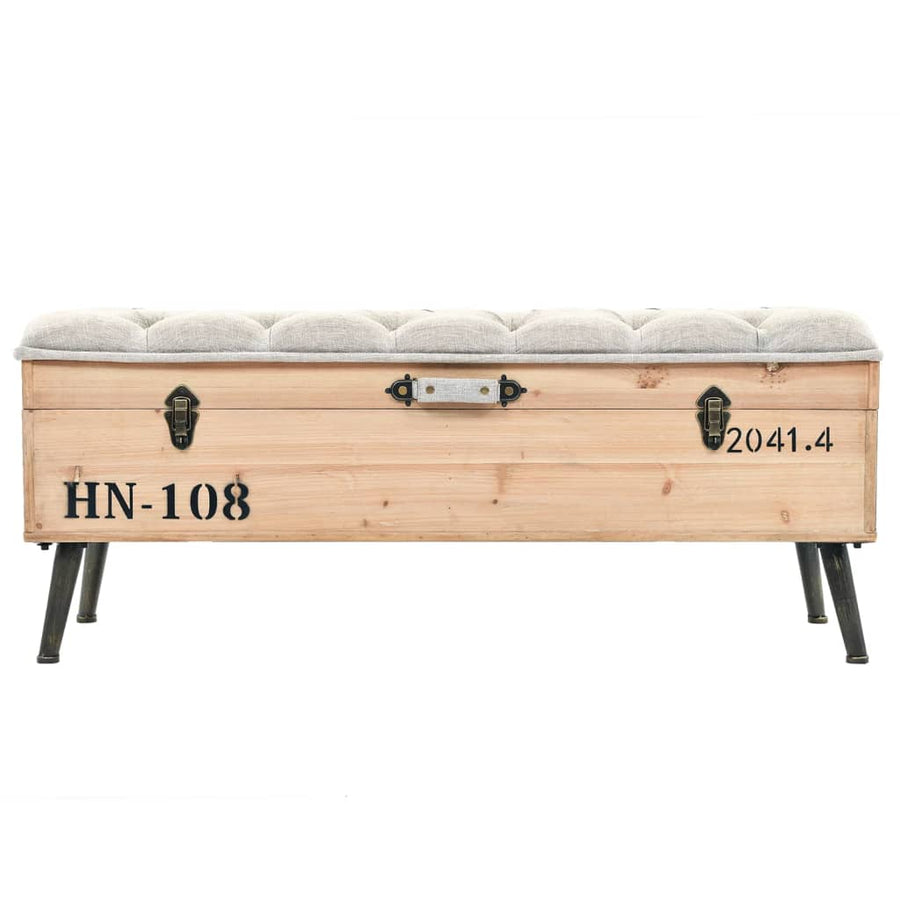 Opbergbank 110 cm Massief Hout Vuren