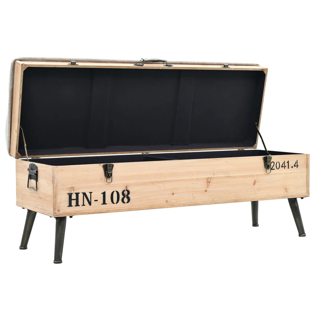 Opbergbank 110 cm Massief Hout Vuren