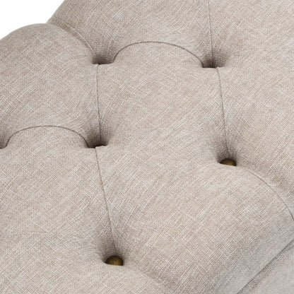 Opbergbank met Rugleuning 110 cm Crème Stof
