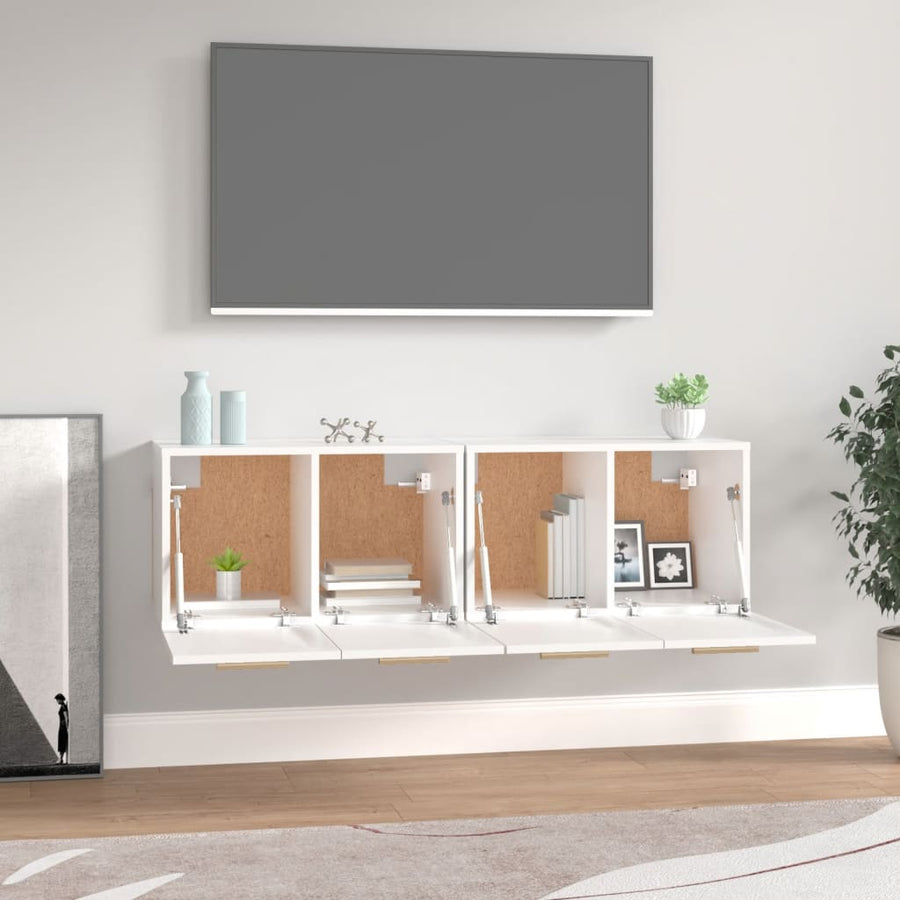 Wandkasten 2 St 60X36,5X35 Cm Bewerkt Hout 60 x 36.5 x 35 cm