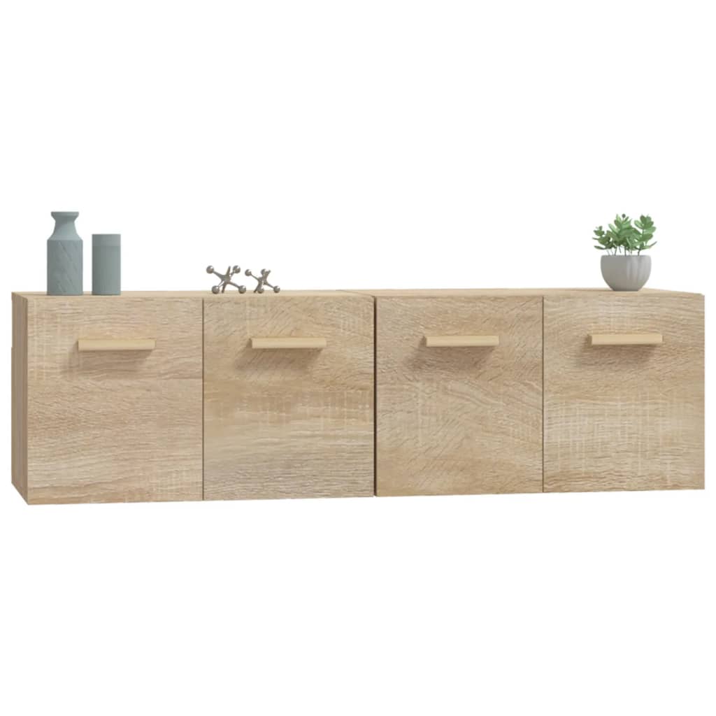 Wandkasten 2 St 60X36,5X35 Cm Bewerkt Hout Sonoma Eikenkleurig 1