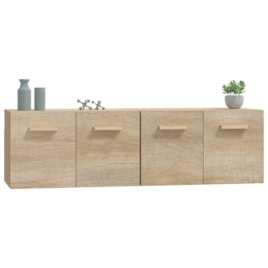 Wandkasten 2 St 60X36,5X35 Cm Bewerkt Hout Sonoma Eikenkleurig 1