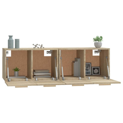 Wandkasten 2 St 60X36,5X35 Cm Bewerkt Hout Sonoma Eikenkleurig 1