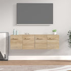 Wandkasten 2 st 60x36,5x35 cm bewerkt hout sonoma eiken