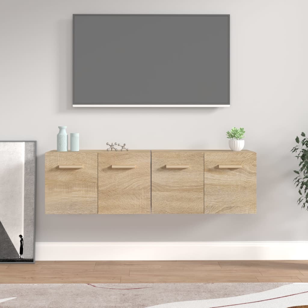 Wandkasten 2 St 60X36,5X35 Cm Bewerkt Hout Sonoma Eikenkleurig 1