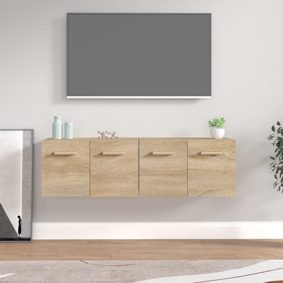 Wandkasten 2 St 60X36,5X35 Cm Bewerkt Hout Sonoma Eikenkleurig 1