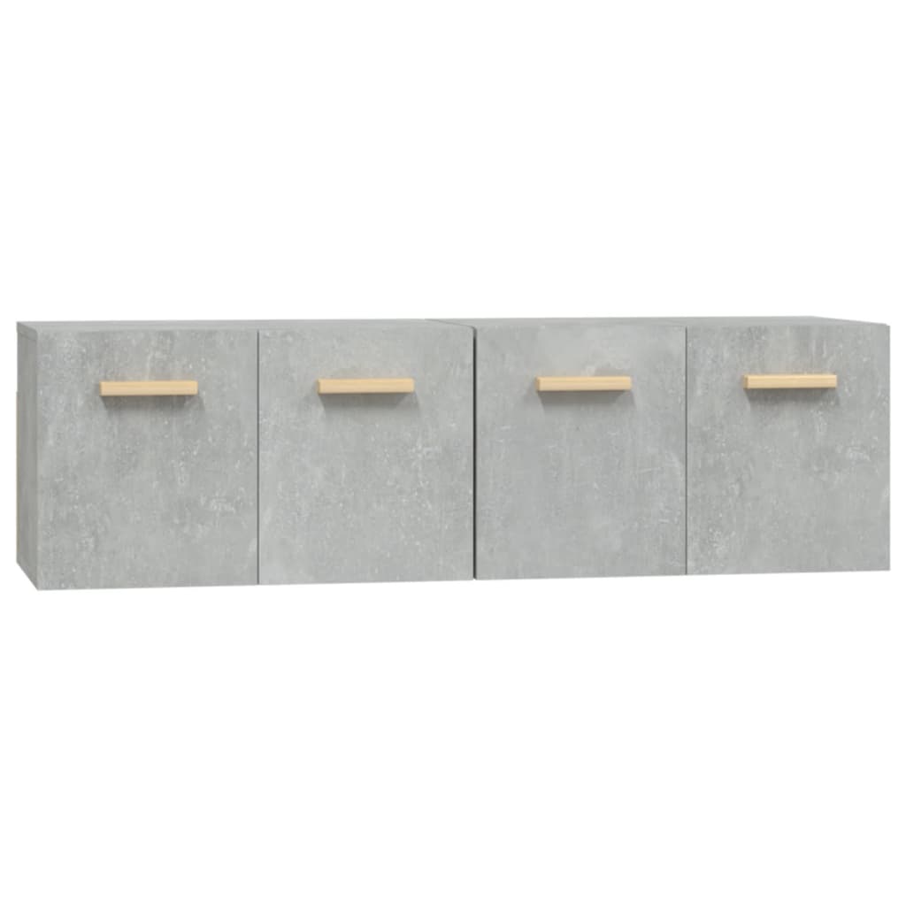 Wandkasten 2 st 60x36,5x35 cm bewerkt hout betongrijs