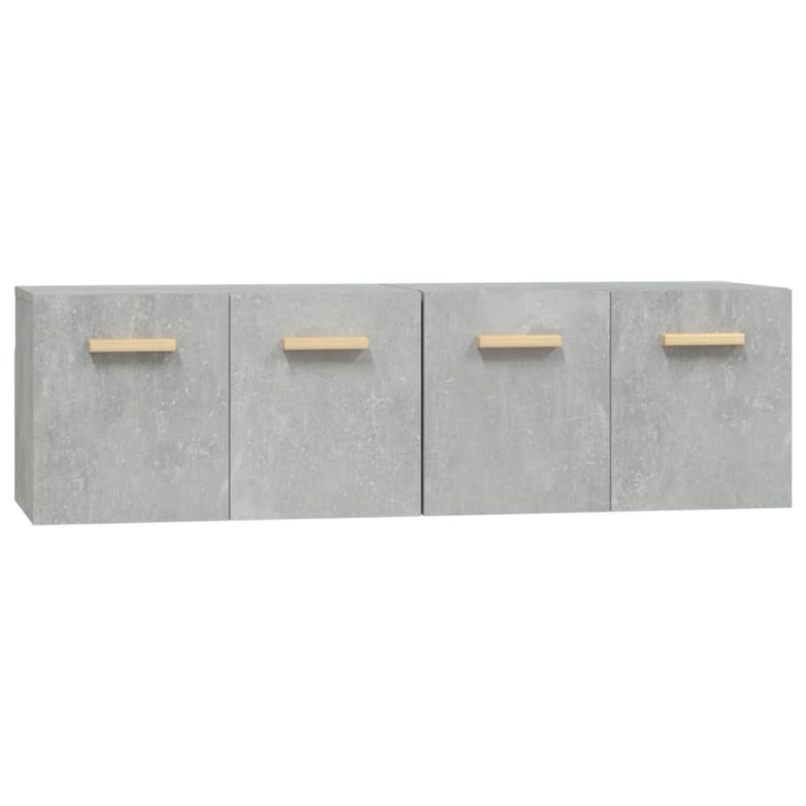 Wandkasten 2 st 60x36,5x35 cm bewerkt hout betongrijs
