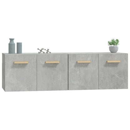 Wandkasten 2 st 60x36,5x35 cm bewerkt hout betongrijs