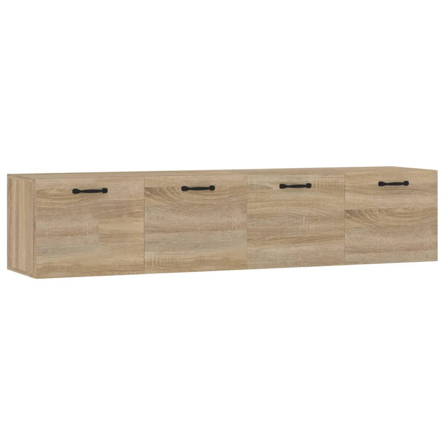 Wandkasten 2 st 60x36,5x35 cm bewerkt hout sonoma eikenkleurig