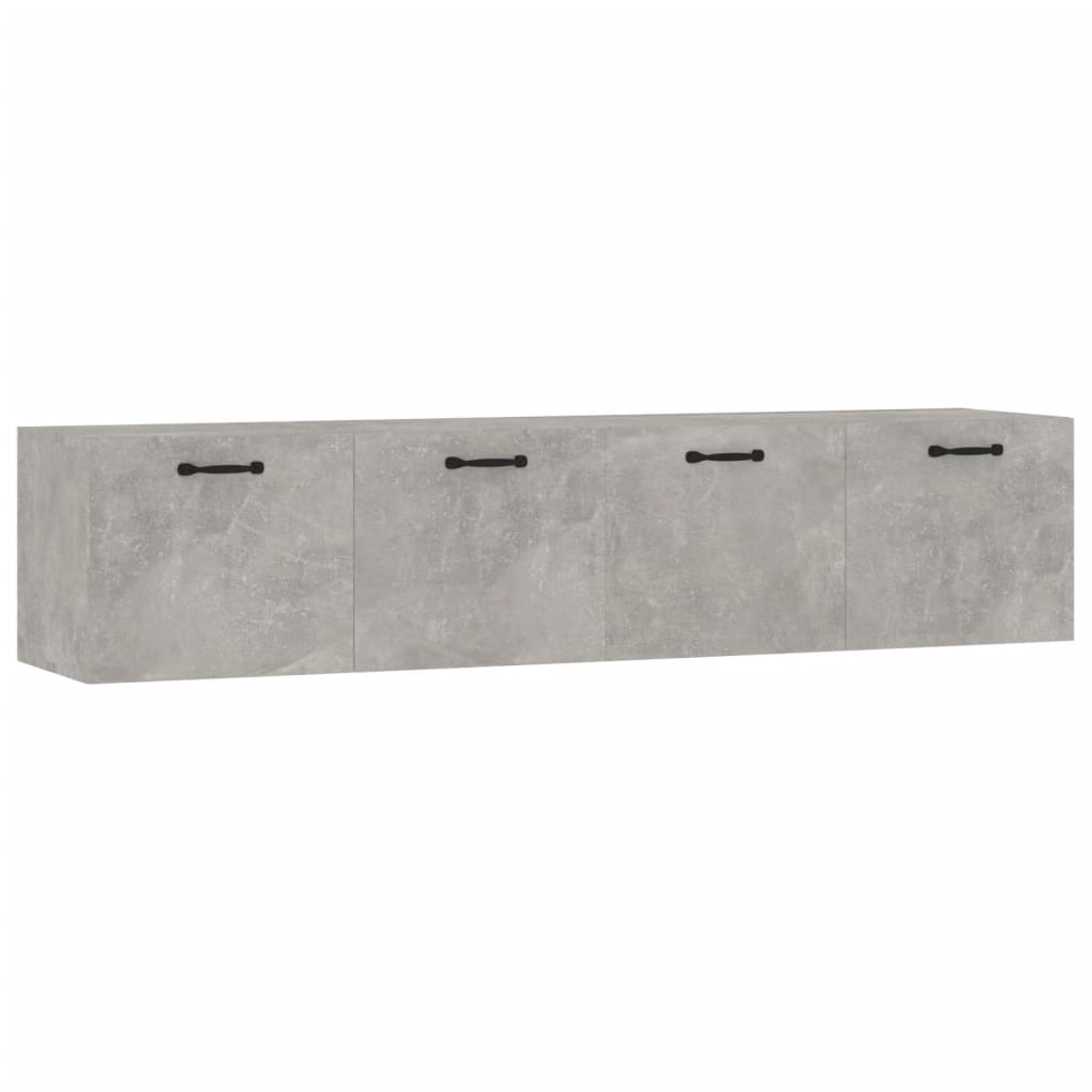Wandkasten 2 st 60x36,5x35 cm bewerkt hout betongrijs