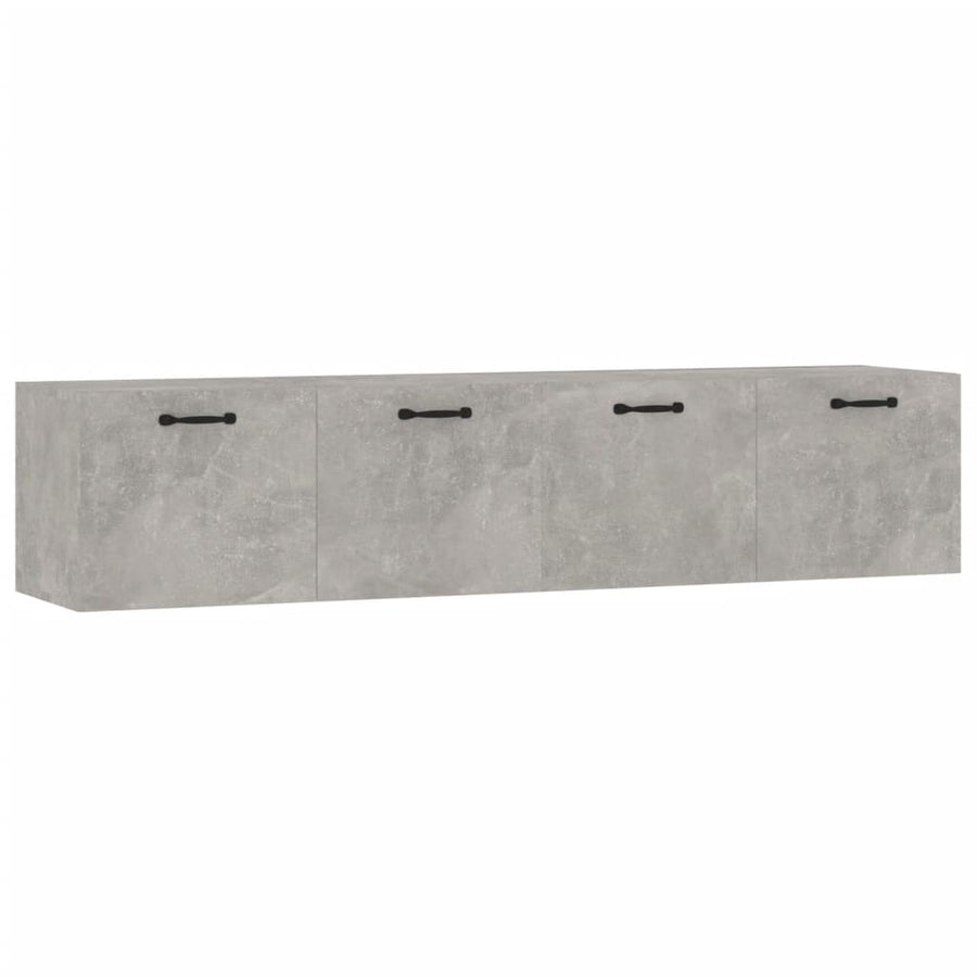 Wandkasten 2 st 60x36,5x35 cm bewerkt hout betongrijs
