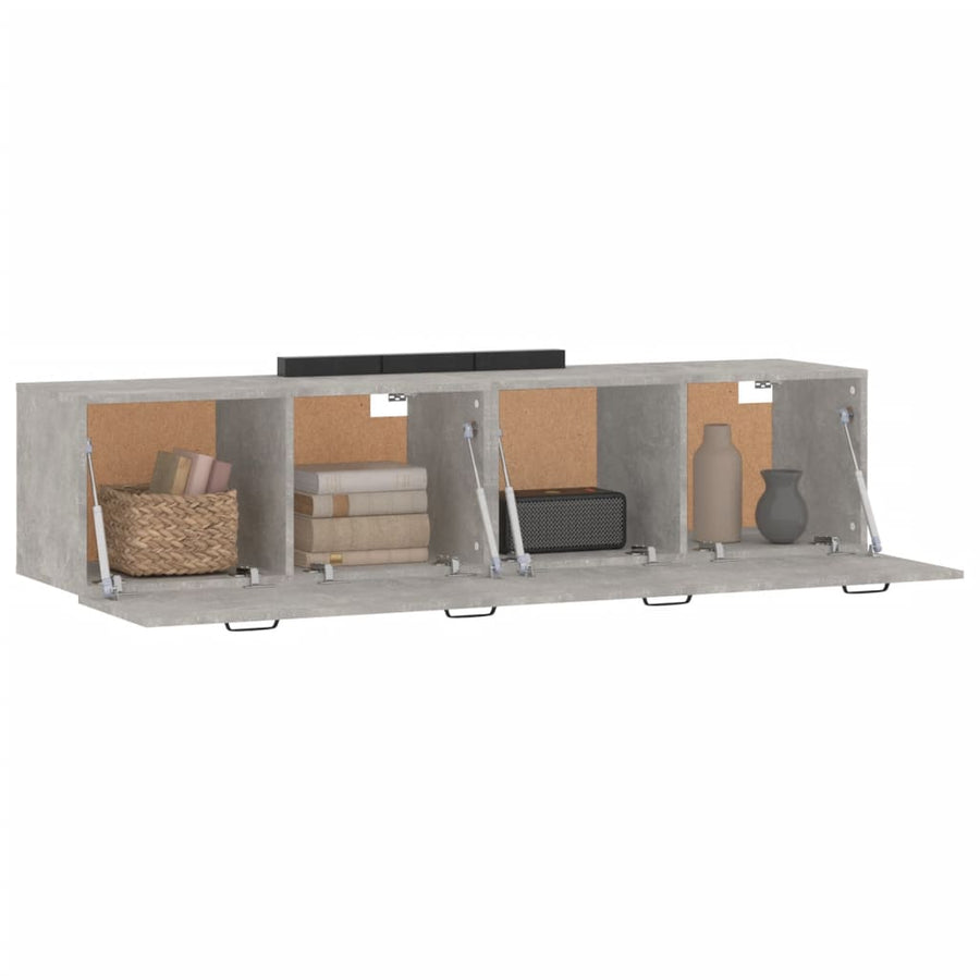 Wandkasten 2 st 60x36,5x35 cm bewerkt hout betongrijs