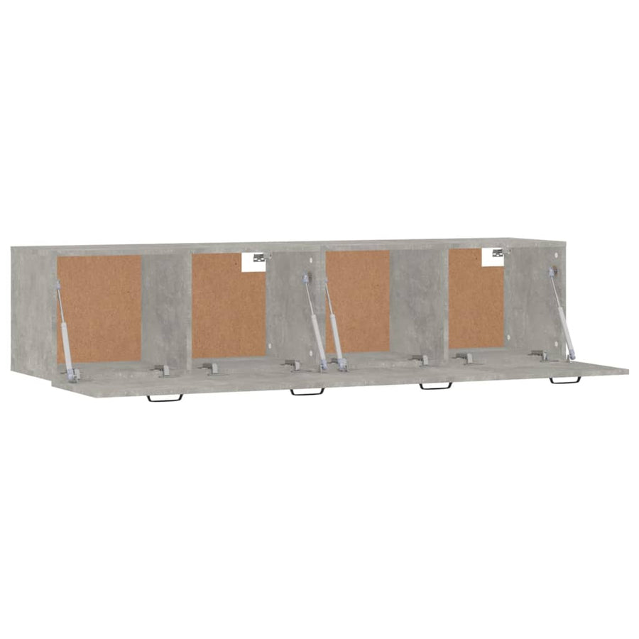 Wandkasten 2 st 60x36,5x35 cm bewerkt hout betongrijs