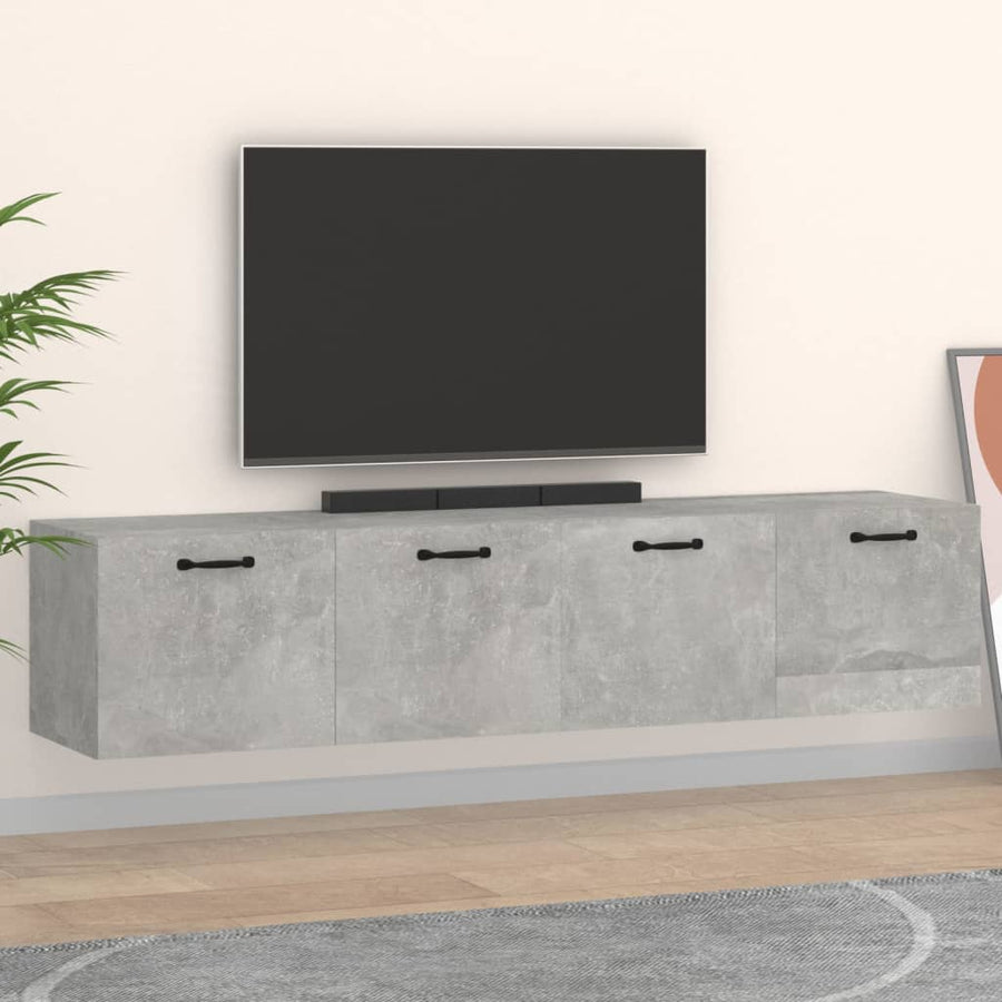 Wandkasten 2 st 60x36,5x35 cm bewerkt hout betongrijs